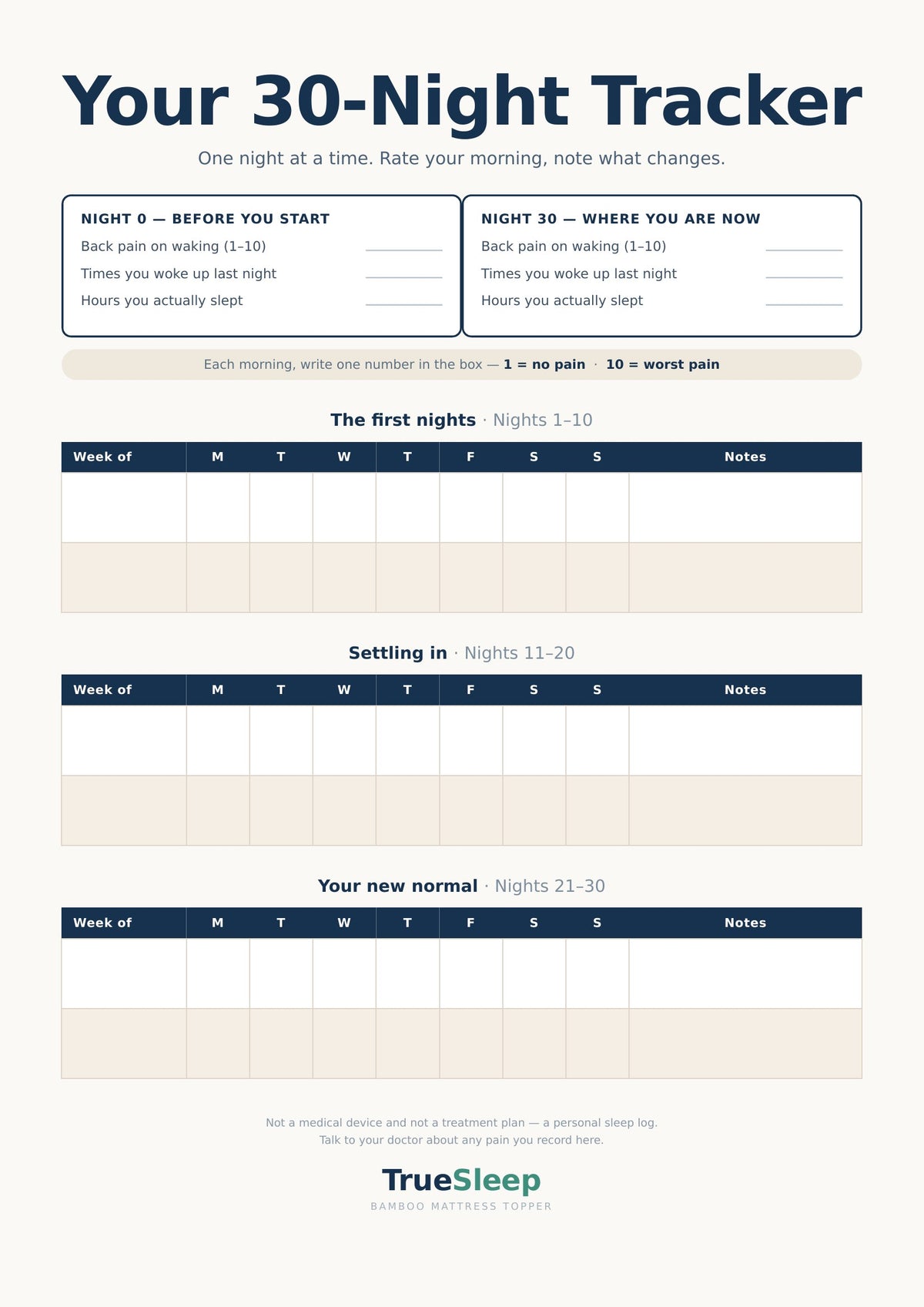30-Day Pain Tracker